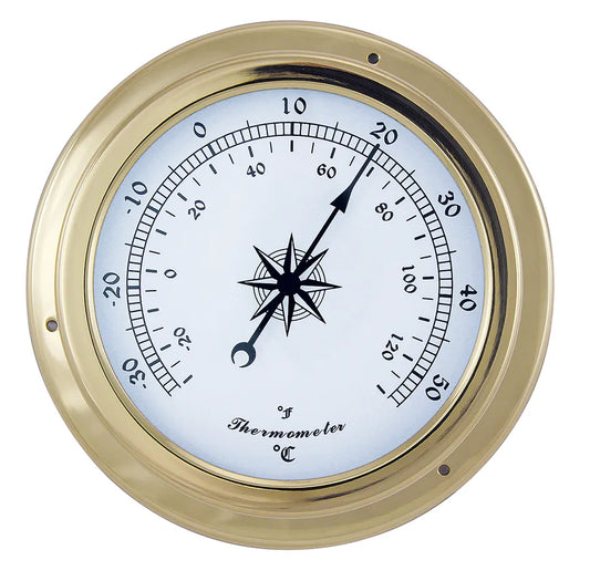 Hőmérő, réz, Ø: 14,5/10 cm, m: 4,2 cm