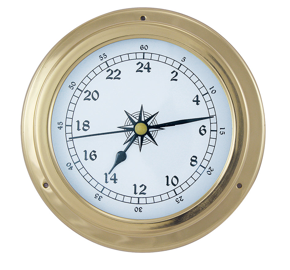 24 órás óra, sárgaréz, Ø: 14,5/10 cm, m: 4,2 cm