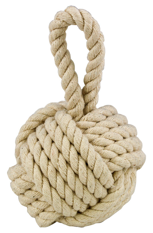 Papírnehezék - Majomököl, krém színű, pamut, m: 13cm, 7,5x7,5cm