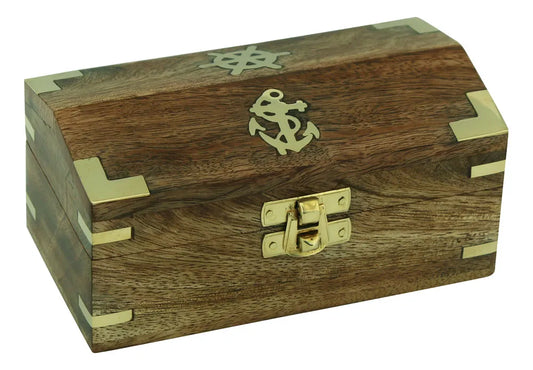 Kincses doboz, mangófa/réz, 14,5x7,5x7cm