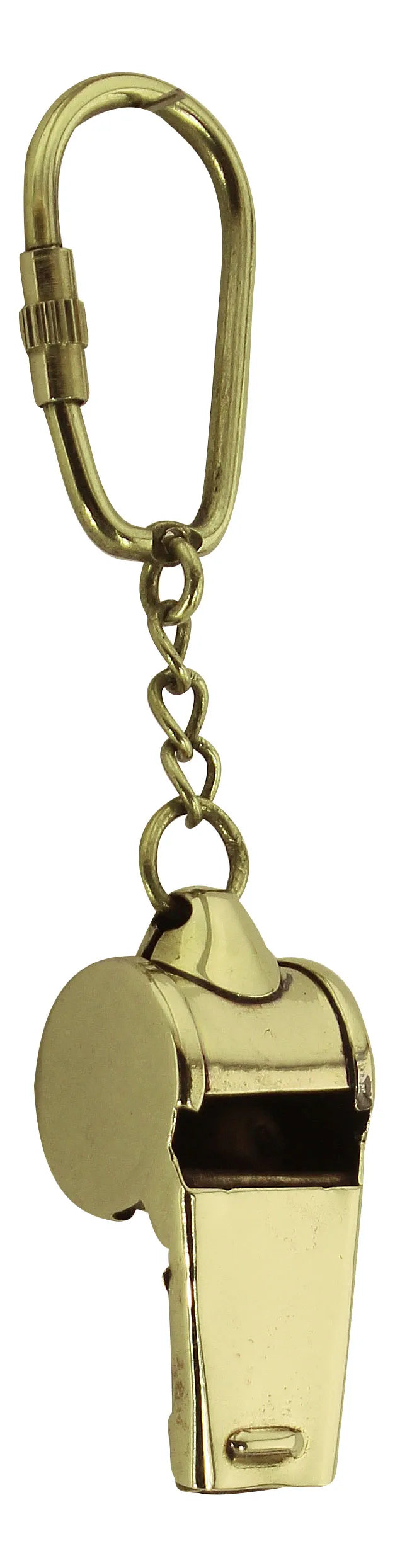 Kulcstartó - Síp, sárgaréz, L: 4,5/11cm