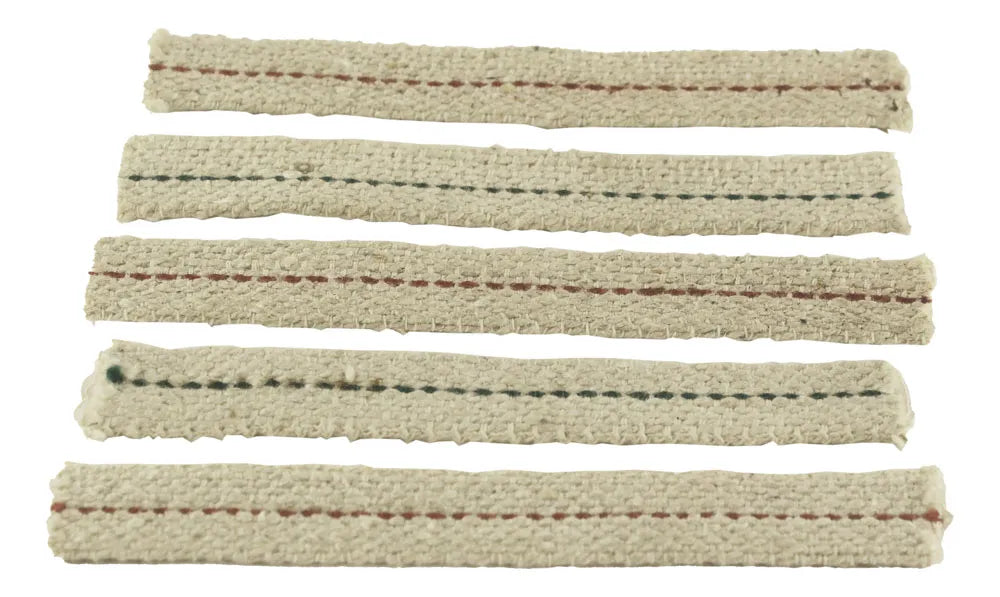 Lapos kanóc petróleumlámpához, pamut, 12 mm, 9 cm, 5 db-os készlet