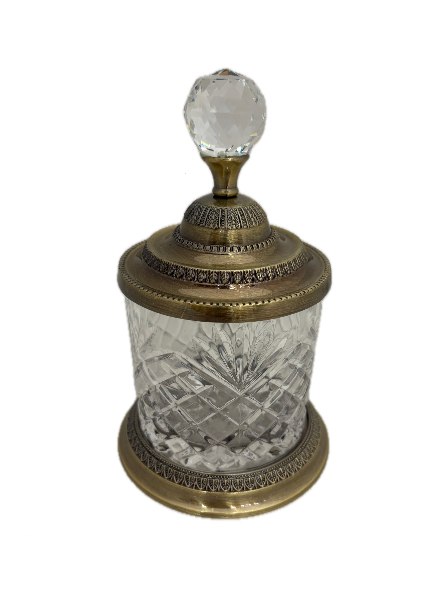 Bronz bevonatú üveg bonbonier