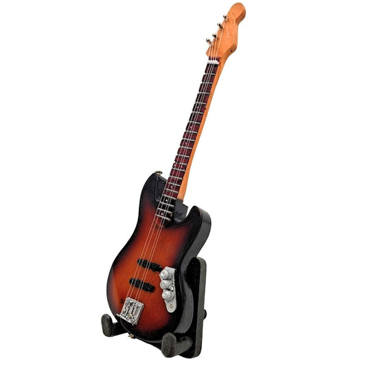 Dekoratív mini gitár állvánnyal - 15 cm, Sunburst