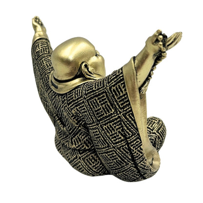 Buddha figura - Vidám Buddha - Arany díszítés