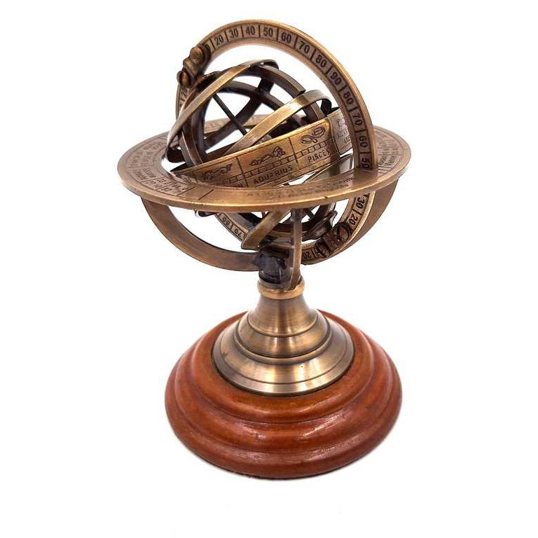 Sárgaréz asztrolábium - Magasság 13,5 cm