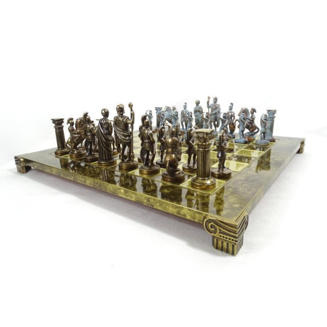 Nagy Exkluzív sárgaréz sakkfigurák - Íjászok 44x44cm