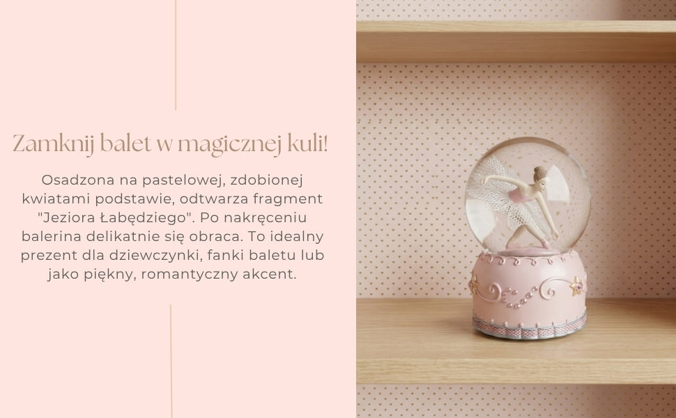 Táncoló balerina zenélő doboz 12 cm