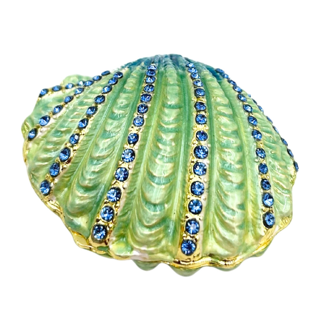 Exkluzív díszdoboz kristályokkal díszített ékszerkészlethez – Kagyló