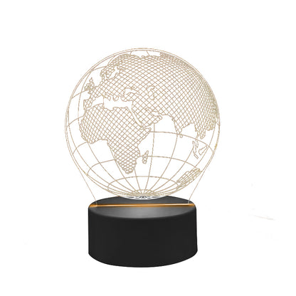 Glóbusz - LED lámpa - 7 különböző szín - USB