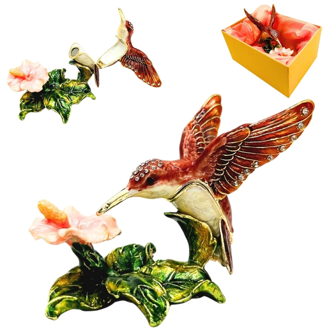 Exkluzív díszdobozos ékszerdoboz kristályokkal díszítve – Kolibri