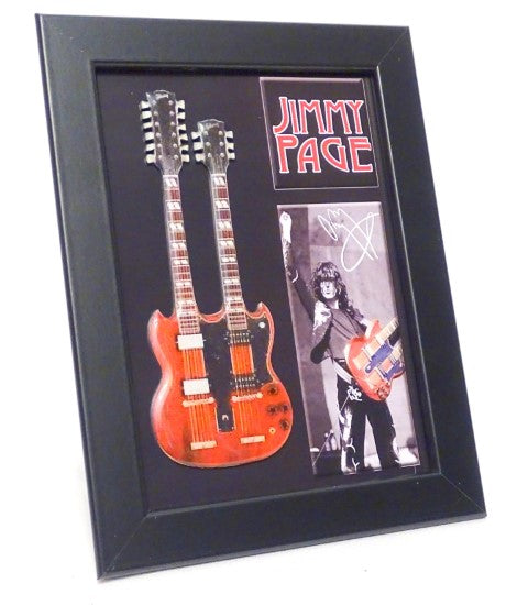 Jimmy Page duplanyakú mini gitár keretben