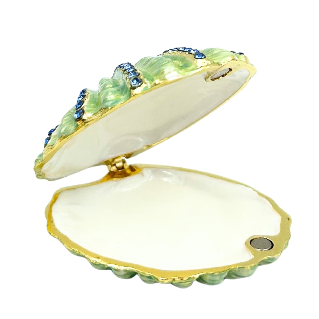 Exkluzív díszdoboz kristályokkal díszített ékszerkészlethez – Kagyló