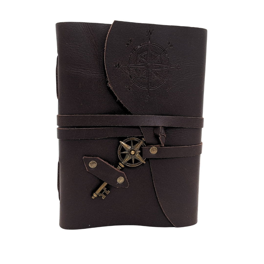 Bőr notesz Retro Szélrózsa 200 oldal - Ajándék tengerésznek
