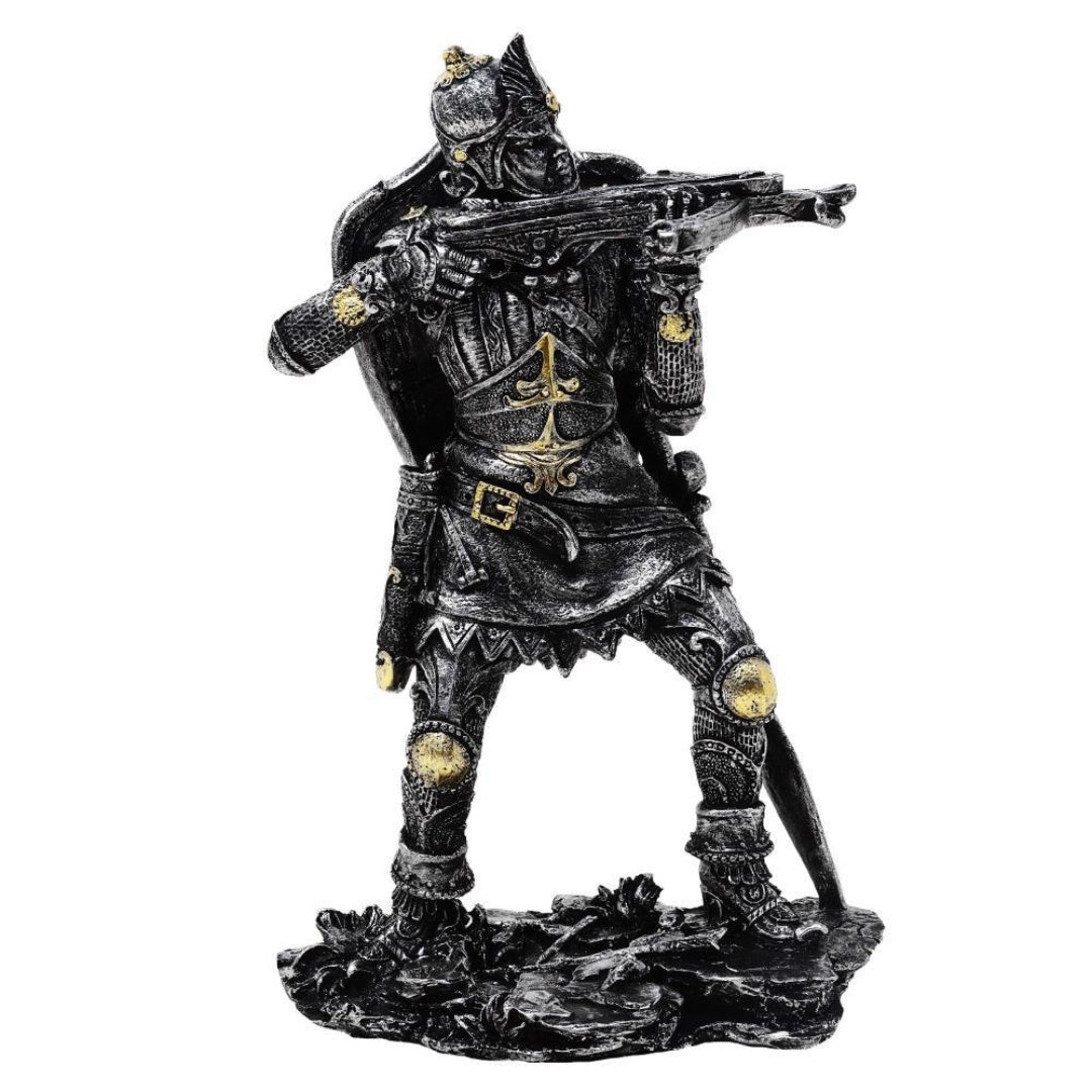 Középkori lovag számszeríjjal figura 20 cm