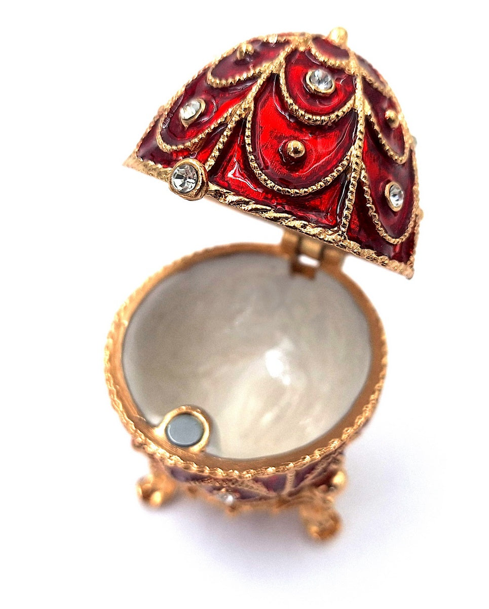 Exkluzív fém ajándékdoboz kristályokkal - Fabergé tojás