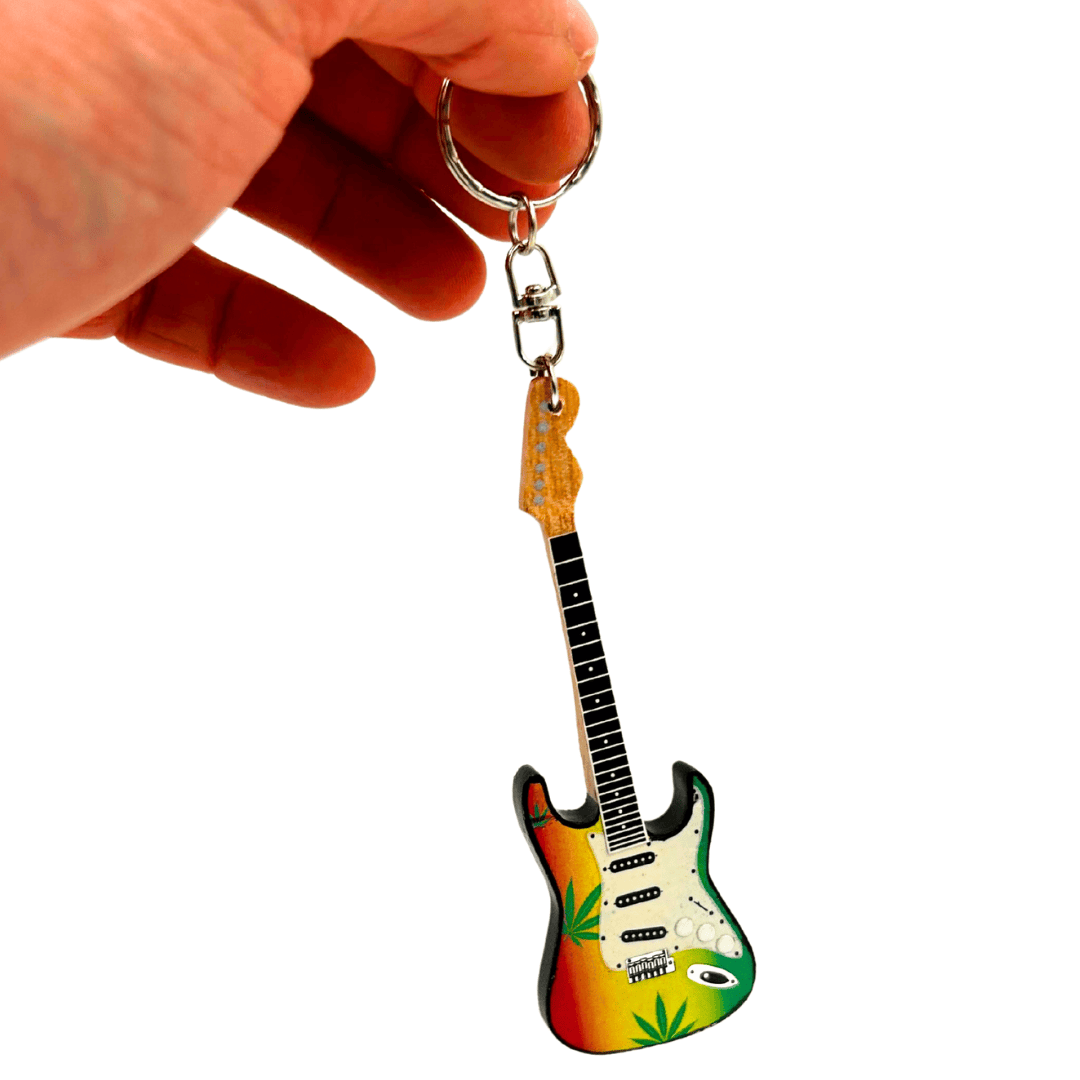 Bob Marley gitár kulcstartó