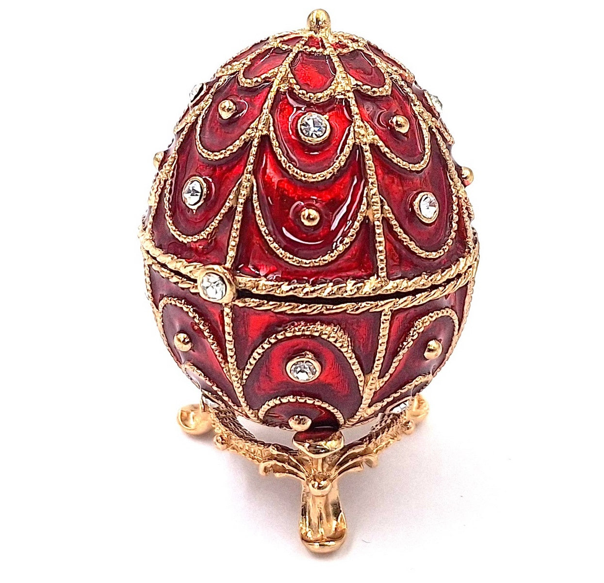 Exkluzív fém ajándékdoboz kristályokkal - Fabergé tojás