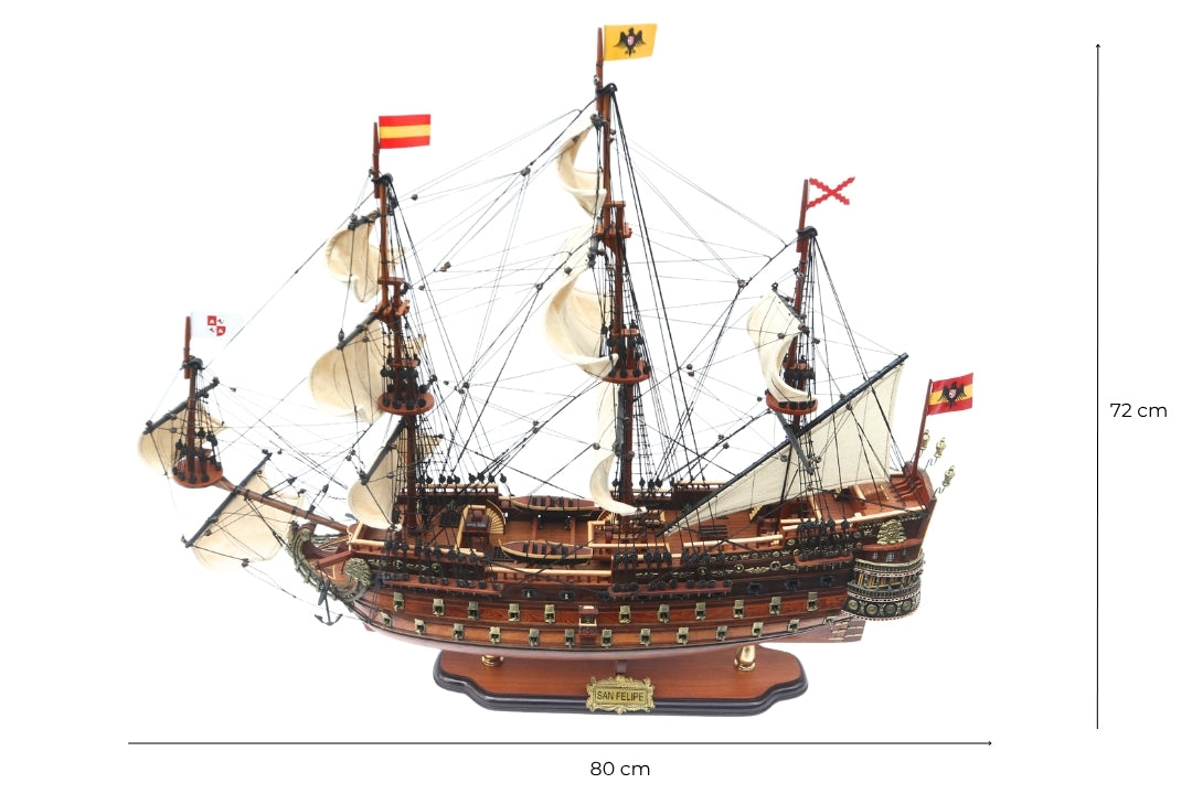 San Felipe vitorláshajó modell - 80 cm