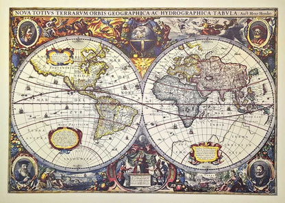 Világtérkép 1630r. - J.Hondius utánnyomás