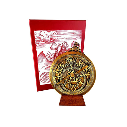 Nagy sárgaréz asztrolábium Rojas- átmérő 20 cm - reprodukció -