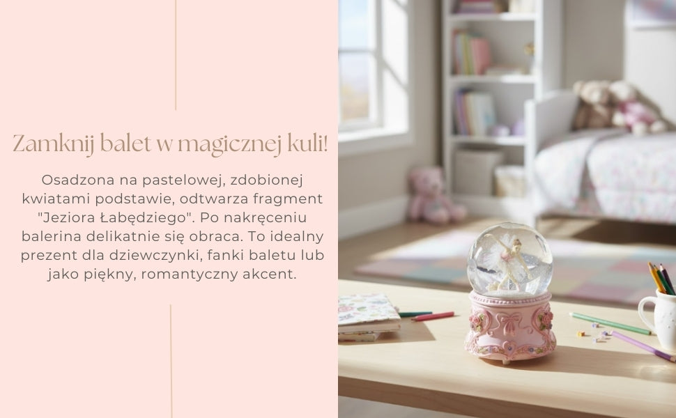 Táncoló balerina zenélődoboz 15 cm