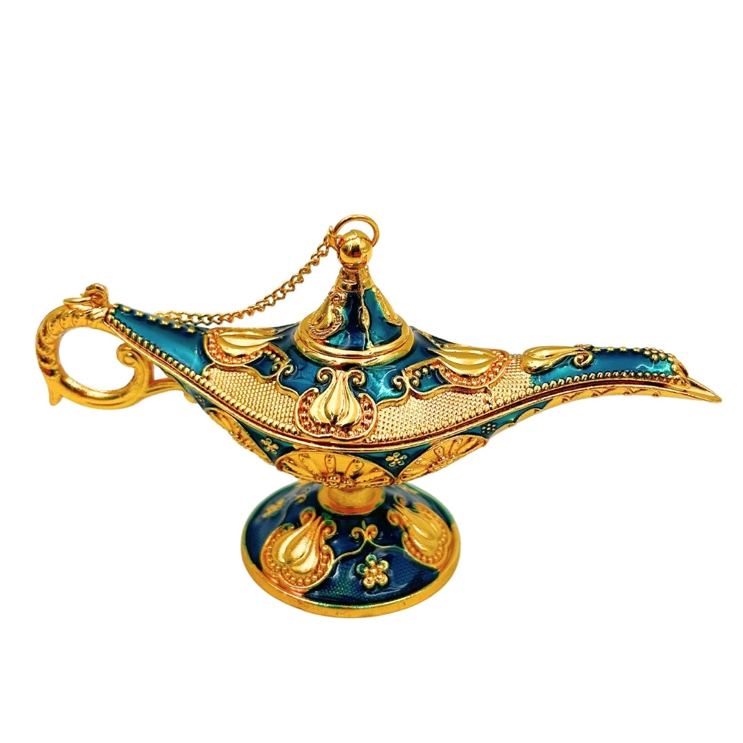 Díszes Aladdin lámpa – Fém – Sötétkék és arany