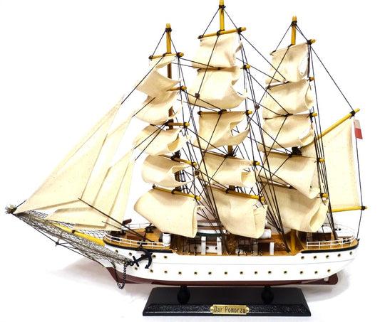 Dar Pomorza vitorláshajó modell 50 cm