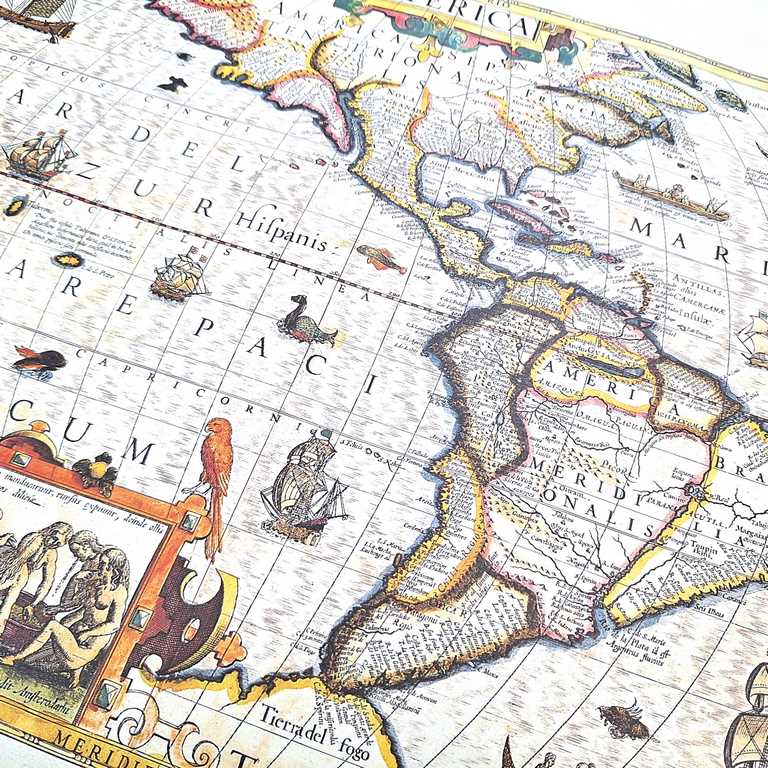 Amerika térképe 1628. - J. Hondius utánnyomás