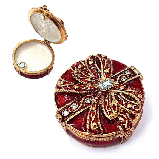 Exkluzív fém ékszerdoboz kristályokkal