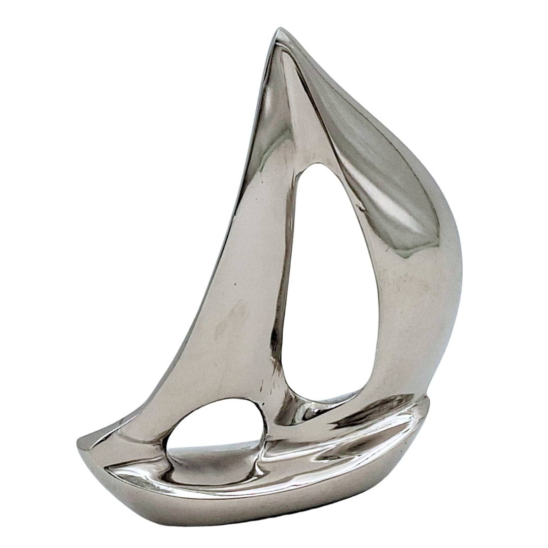 Alumínium jachtmodell, ezüst 12,5 cm