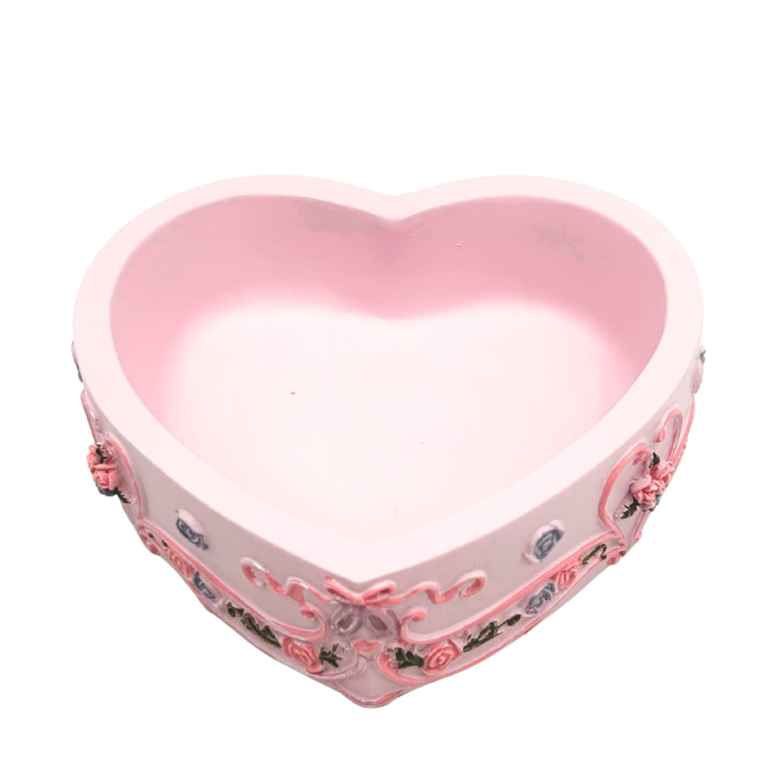 Zenélő doboz "Hattyúk tava" szív alakú balerina láda