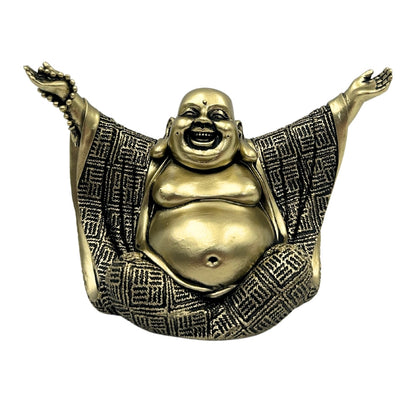 Buddha figura - Vidám Buddha - Arany díszítés