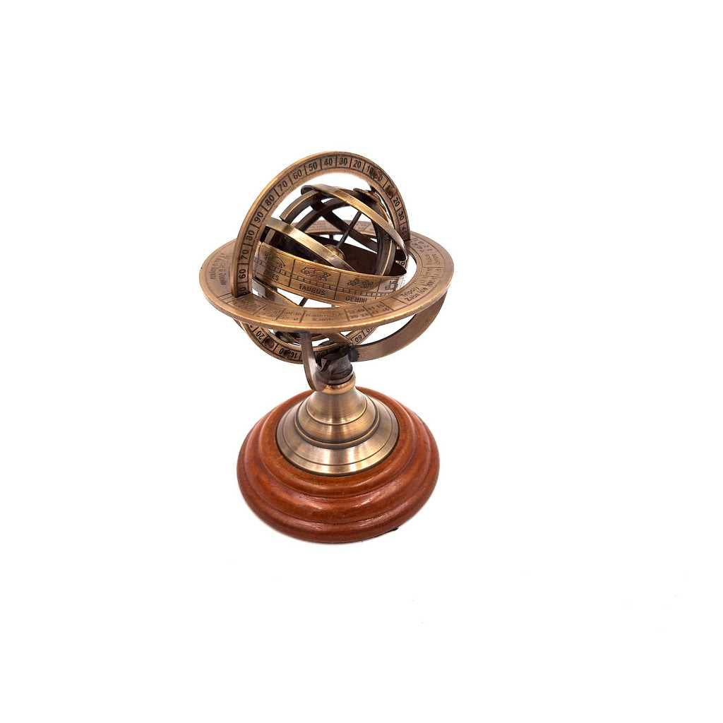 Sárgaréz asztrolábium - Magasság 13,5 cm