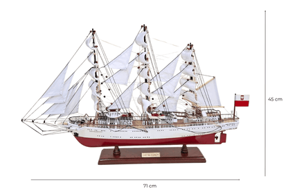 Dar Młodzieży vitorláshajó modell - 71 cm