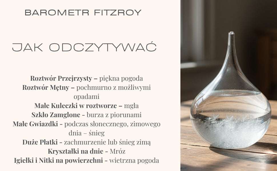 Fitzroy viharbarométer – csepp alakú viharüveg