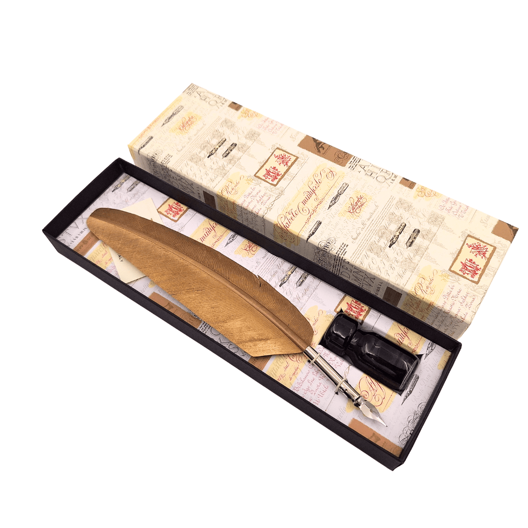 Kalligráfia készlet - Arany toll szár tollheggyel + tinta