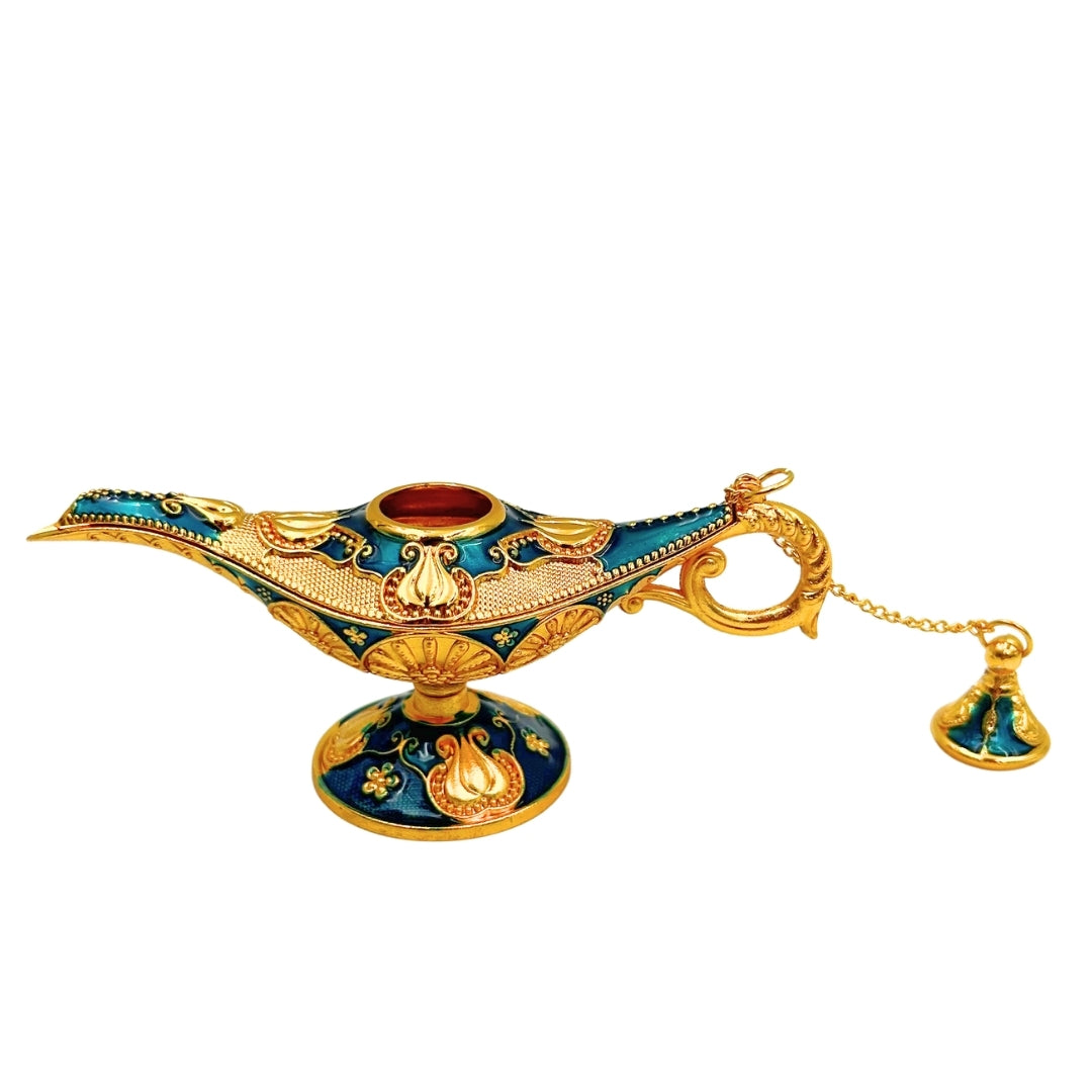 Díszes Aladdin lámpa – Fém – Sötétkék és arany