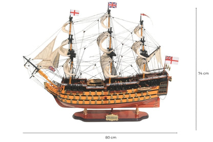 HMS Victory vitorláshajó modell - 80 cm