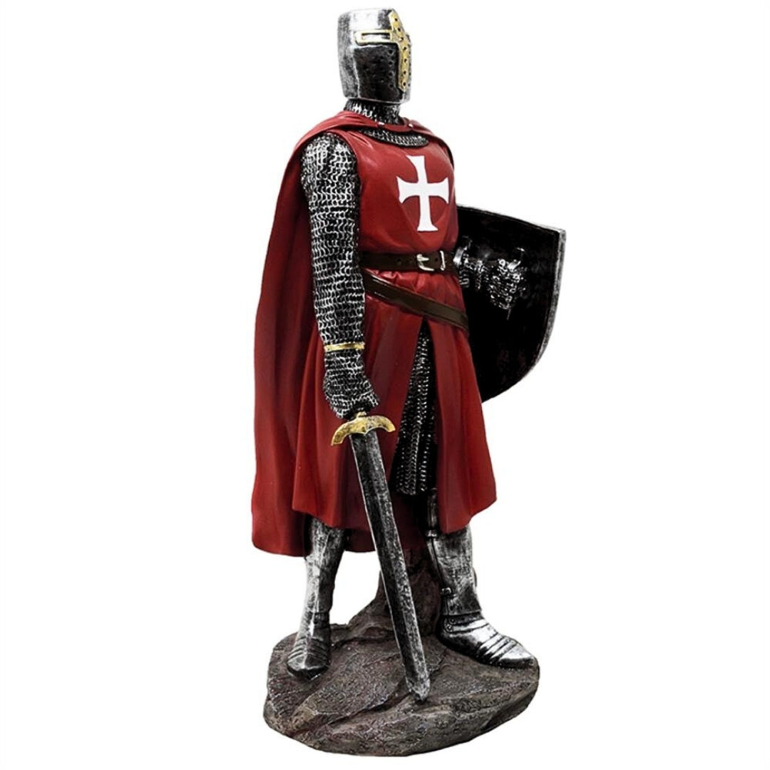 Keresztes lovag szobor - 30 cm magas, polyresin