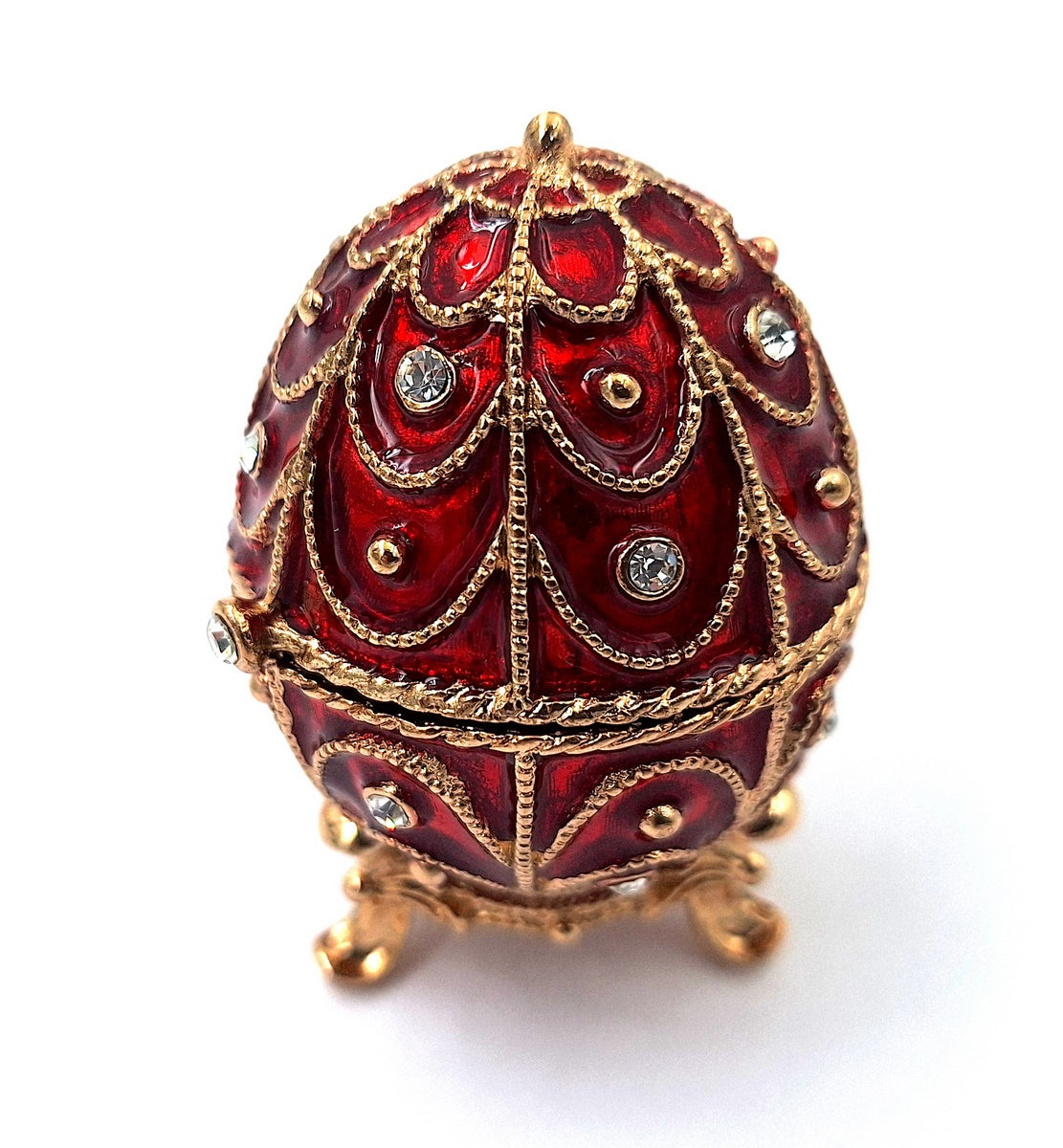 Exkluzív fém ajándékdoboz kristályokkal - Fabergé tojás