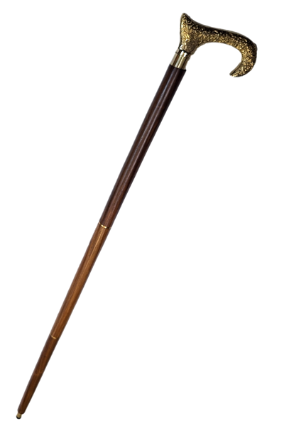 Fa sétabot arany fogantyúval - Összecsukható