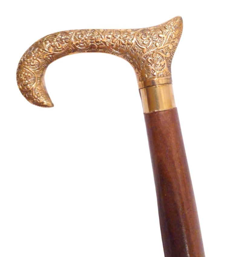 Fa sétabot arany fogantyúval - Összecsukható