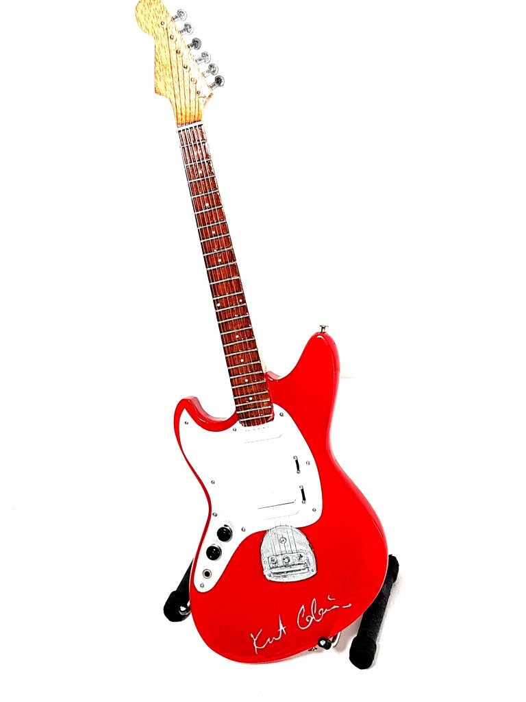 Mini gitár - Kurt Cobain, Nirvana, 1:4 méretarány.