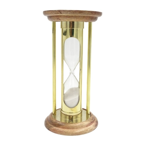 Sárgaréz és fa homokóra - 5 perc