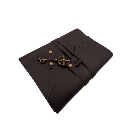 Bőr notesz Retro Szélrózsa 200 oldal - Ajándék tengerésznek