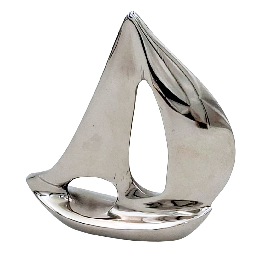 Alumínium jachtmodell, ezüst 12,5 cm