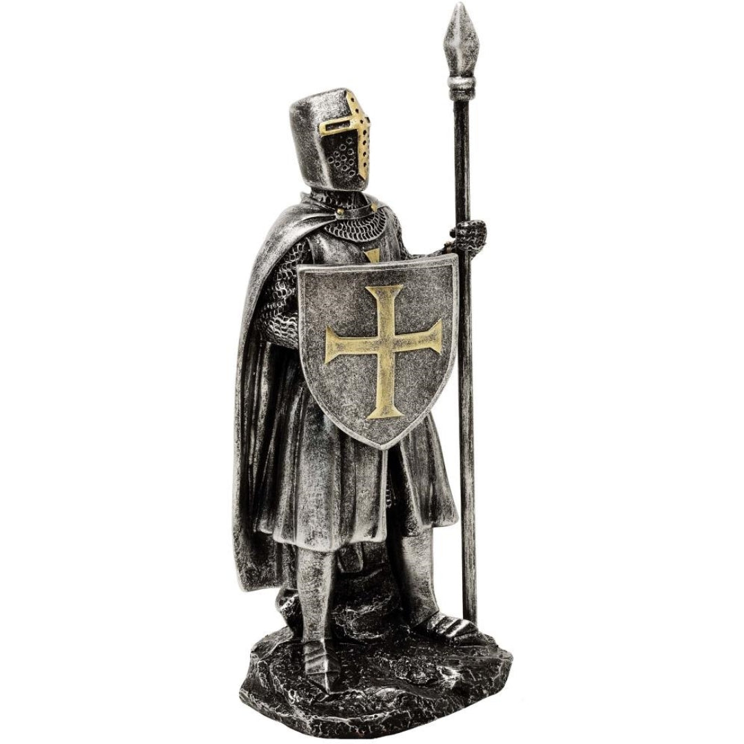 Lovag figura lándzsával - Magasság 20 cm Polirezin