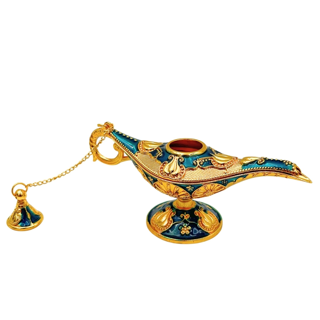 Díszes Aladdin lámpa – Fém – Sötétkék és arany