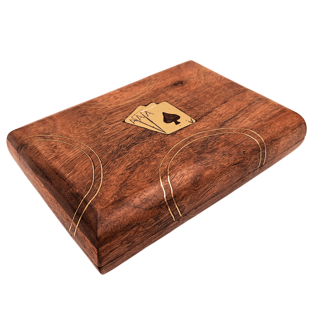 2 pakli kártya fadobozban – Elegáns ajándék – Vintage